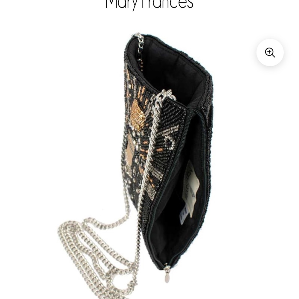 Mary Frances Black and Gold Beaded Crossbody Bag- Bubbly Champagne NWT - Picture 11 of 13